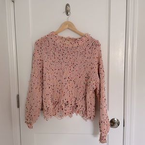 Main Strip Loose Knit Sweater, Size Medium